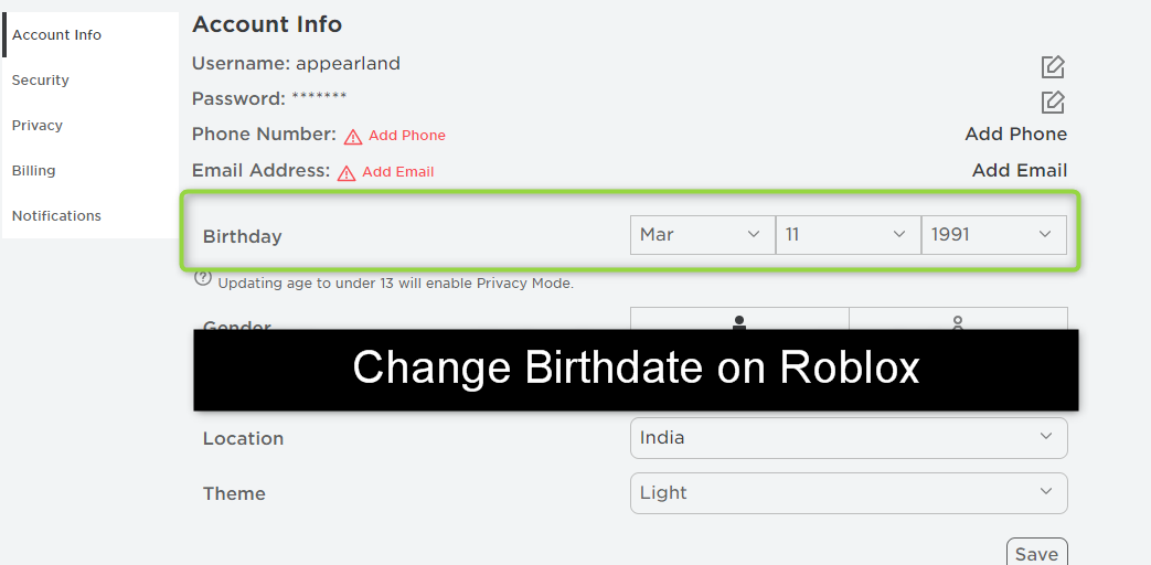 how-to-change-your-birthday-on-roblox-even-below-13-solved