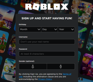 Roblox SignUp