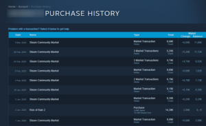 View Steam Purchase History